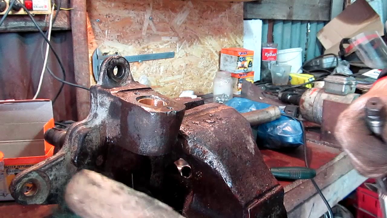 Шкворни газели, установка втулок в цапфы,развальцовка и развертка