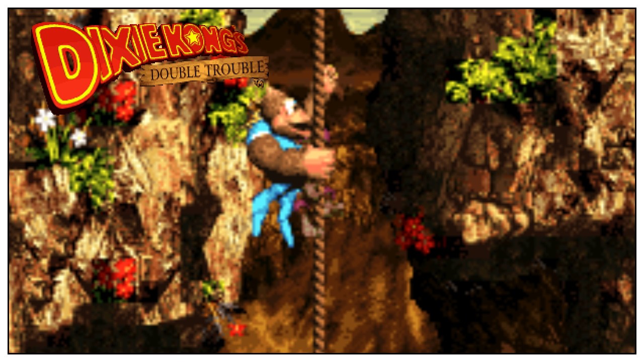 Uma Kong-fusao na montanha! - Donkey Kong Country Dixie Kong's Double Trouble.