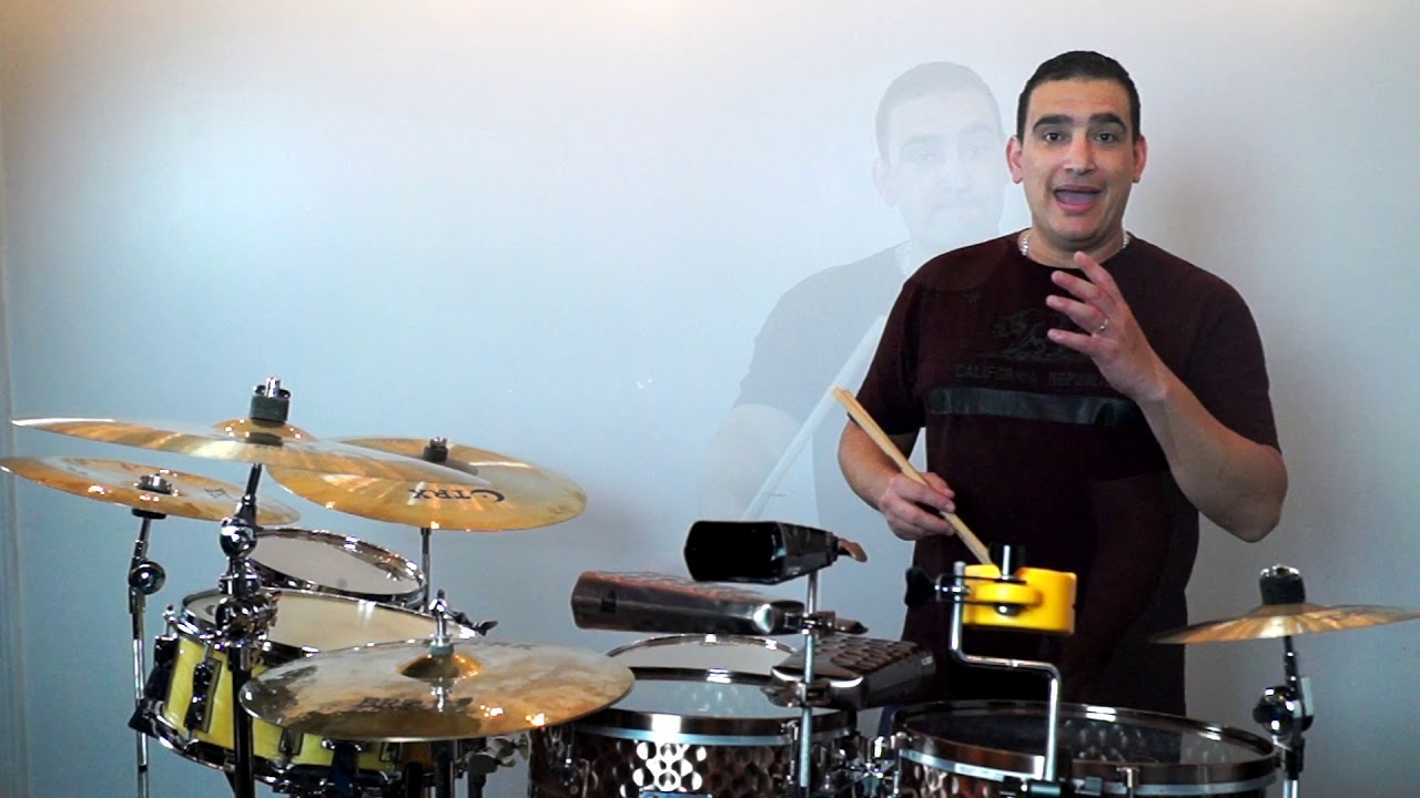 Como tocar la marcha de la Timba (Bateria con Timbal) How to play Cuban Timba (Drum Set Pattern)