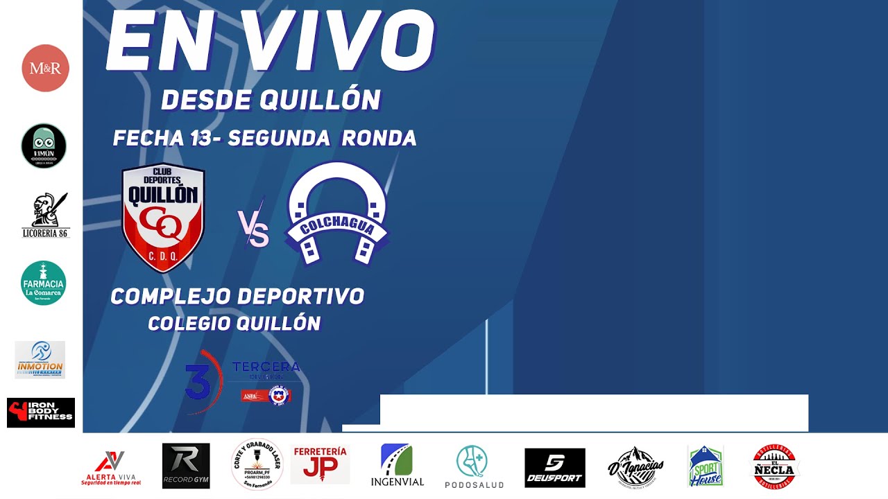 EN VIVO D. QUILLON V/S COLCHAGUA C.D. #colchagua #sanfernando #quill&oacute;n #futbol #deporte