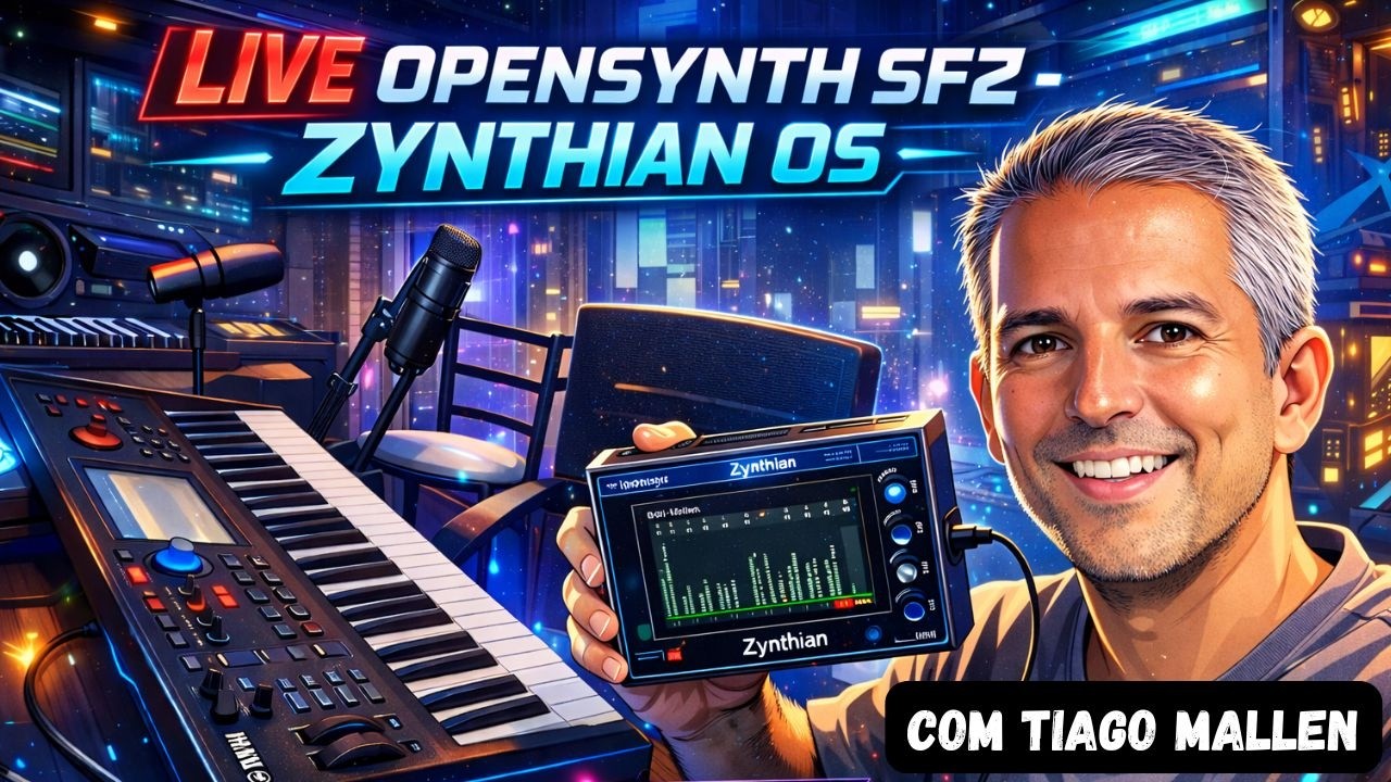 Live Opensynth sf2 - Zynthian OS  -  By Tiago mallen - link abaixo do video.