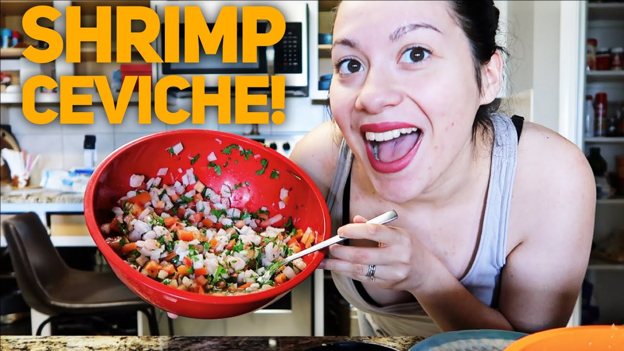 MAKING SHRIMP CEVICHE!