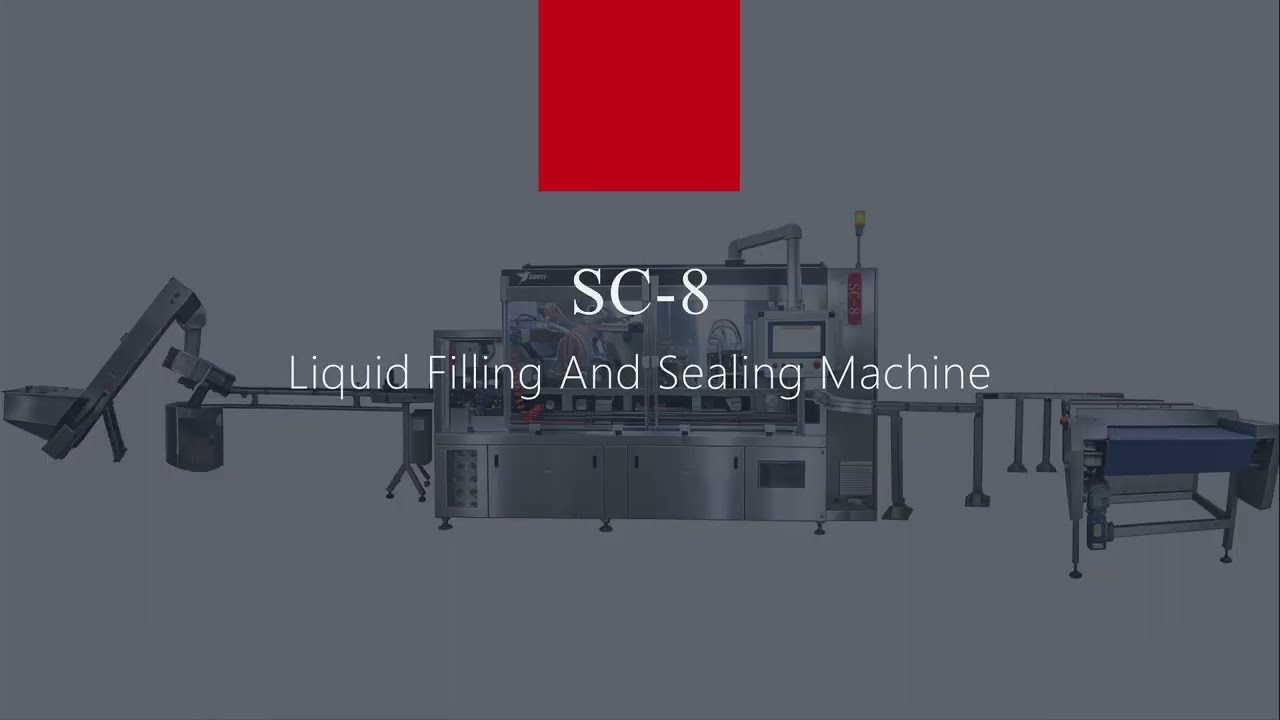 8 Lanes Mini Cups Paste Filling Packing Line / Hot Filling / Cooling Tunnel / Counting & Cartoning