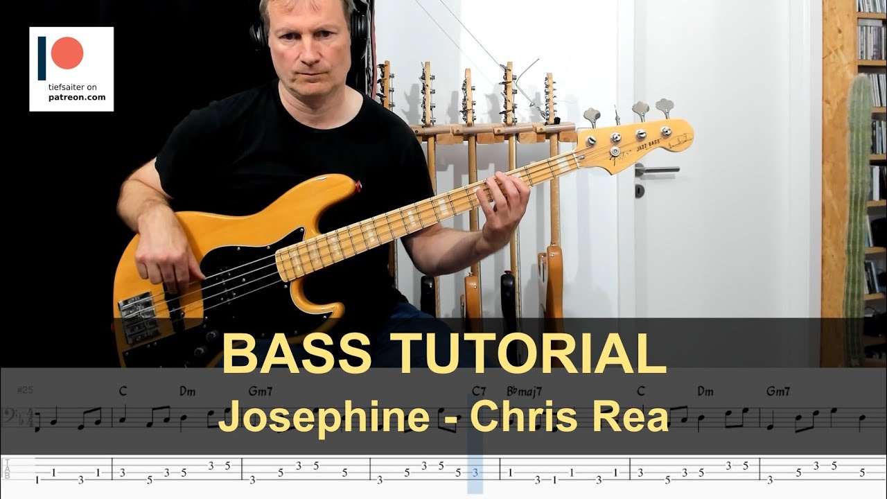 Josephine - Chris Rea | Bass Tutorial (Sheet + TABs)