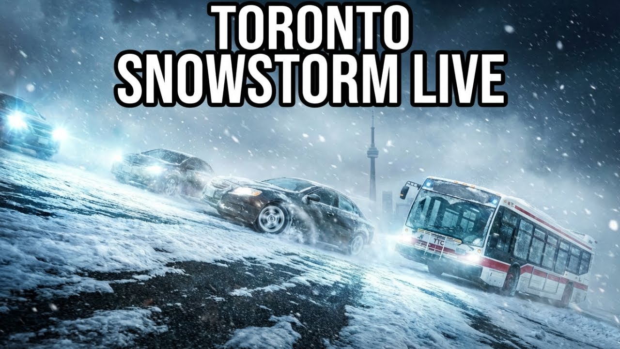 Toronto Snowstorm LIVE — Cars Sliding Everywhere!