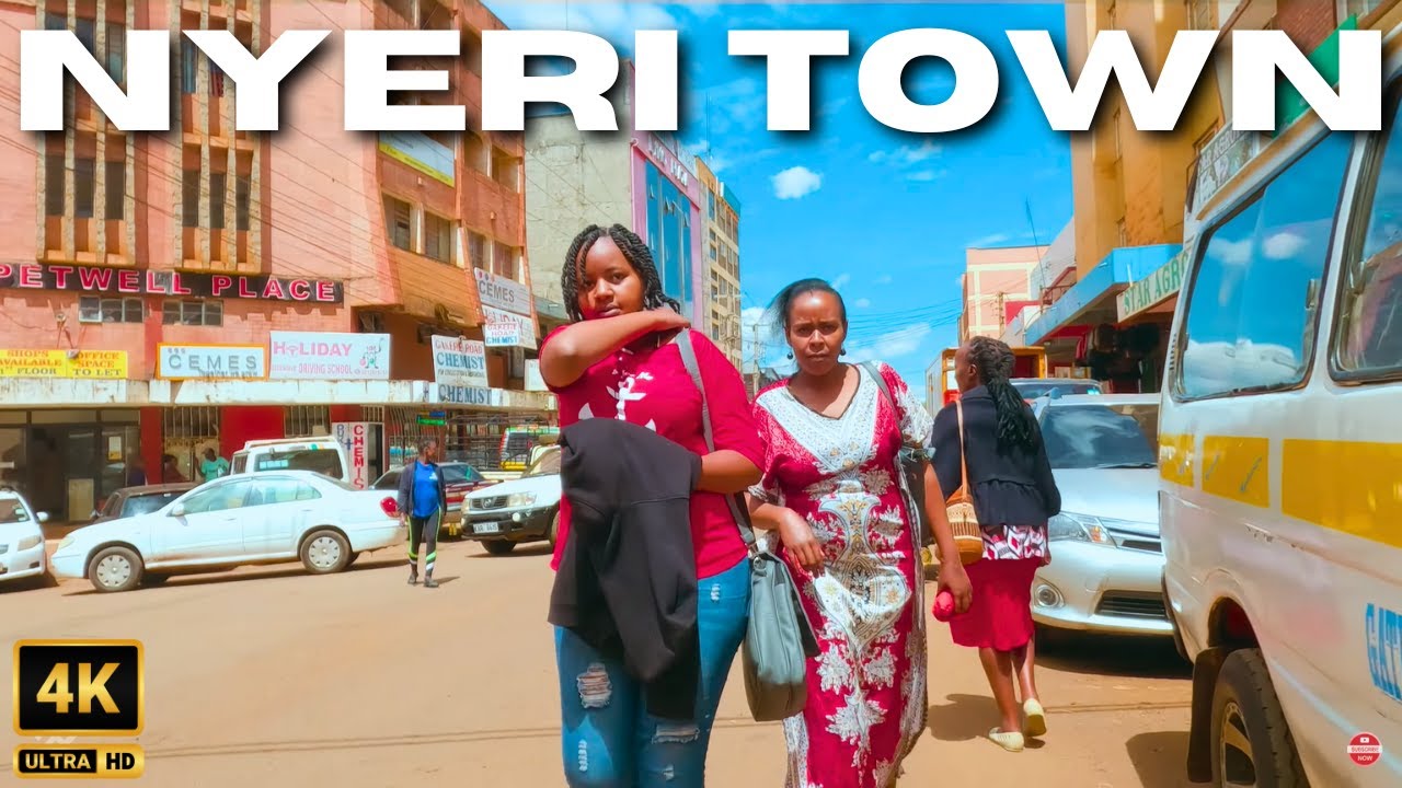 Nyeri Town Walking Tour 2024 | Central Kenya 4K UHD