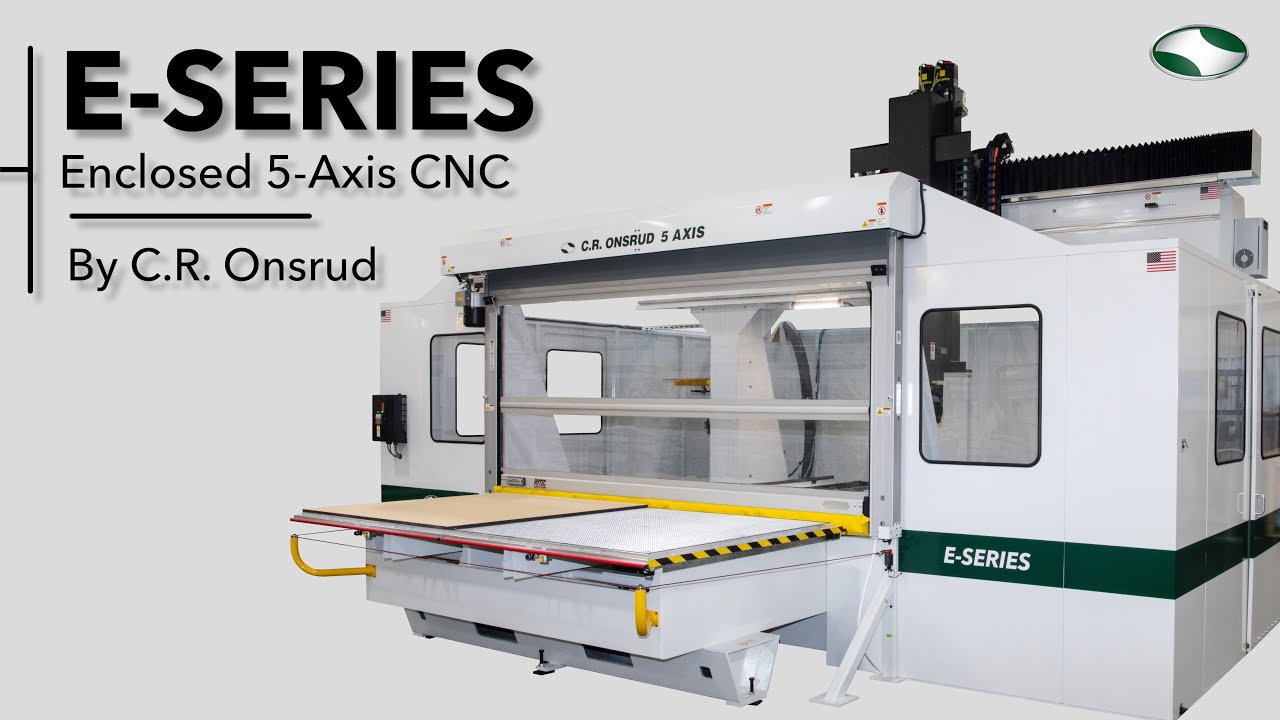 Enclosed 5-Axis E-Series CNC Router (+) Twin Shuttle Tables, by C.R. Onsrud