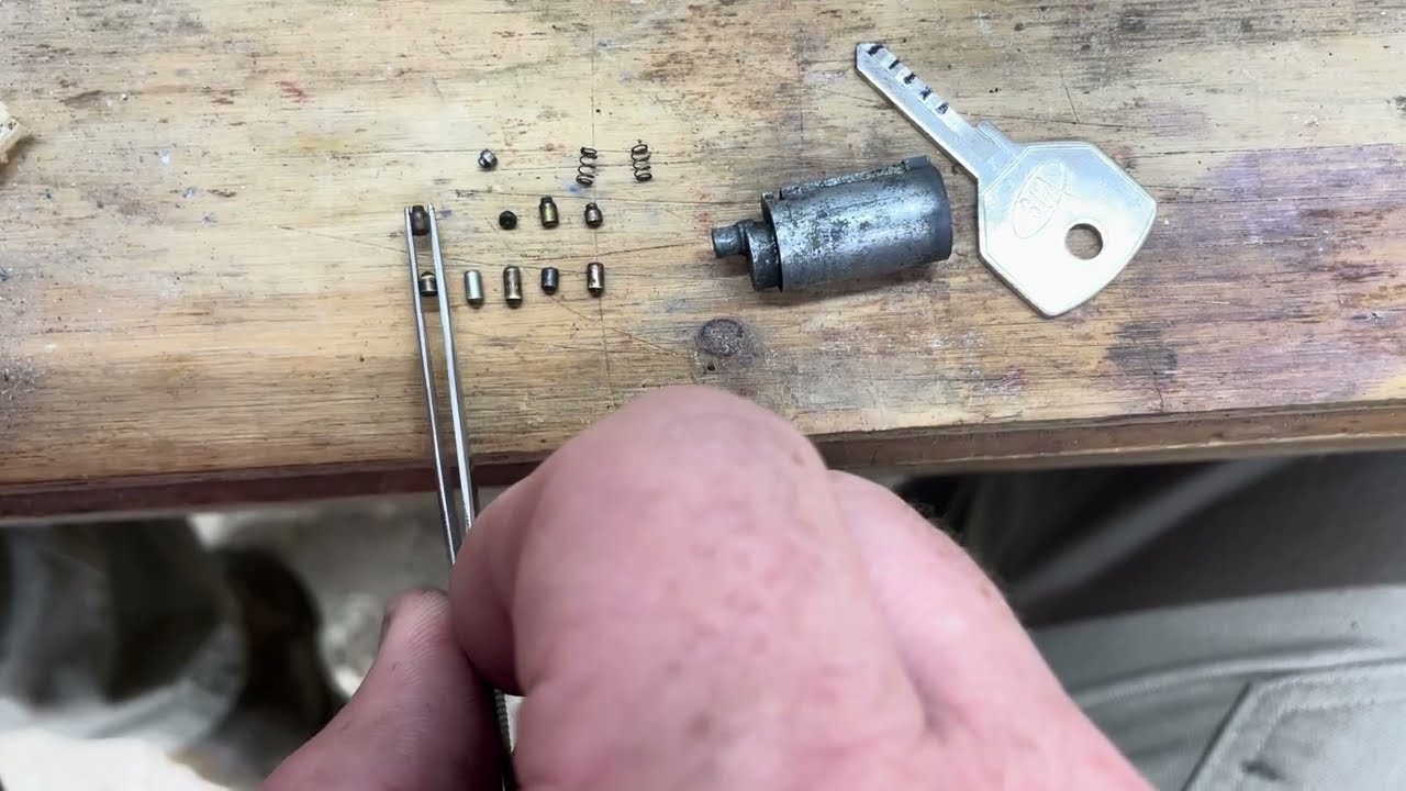 Need to make a key and fix up the door latch for the vintage camper food trailer