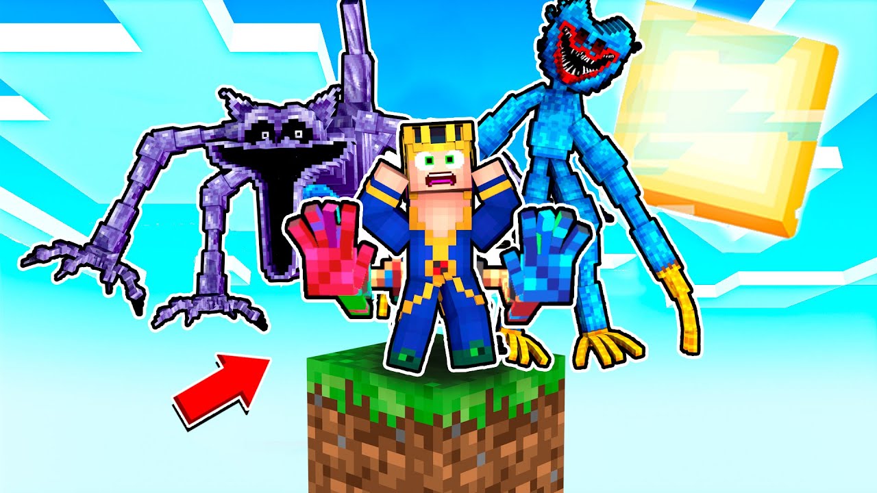 SOBREVIVÍ en UN SOLO BLOQUE de POPPY PLAYTIME CAPITULO 3 en MINECRAFT😱💥