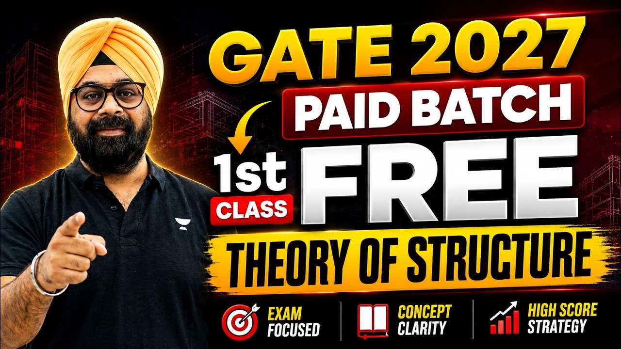 GATE 2027 🔥 1st Class FREE On Youtube | Theory Of Structure Full Start 🚀 By Jaspal Sir
