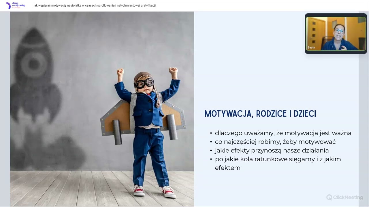 Jak wspierać motywację nastolatka w czasach scrollowania i natychm. gratyfikacji - Beata Sobczyk