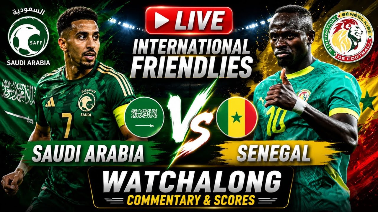Saudi Arabia vs Senegal Live International Friendlies Watchalong Commentary & Scores