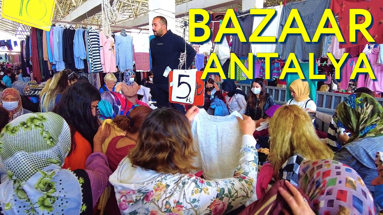 ANTALYA CHEAPEST #Wednesday BAZAAR Çarşamba pazari Walking from MarkAntalya #turkey #antalya #bazaar