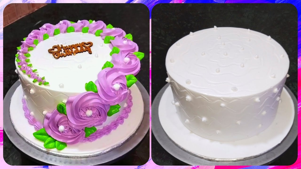 Purple Rose Cake | Easy Birthday Cake Decorating Ideas | Beautiful Rose Cake Design | By Chef Fayyaz