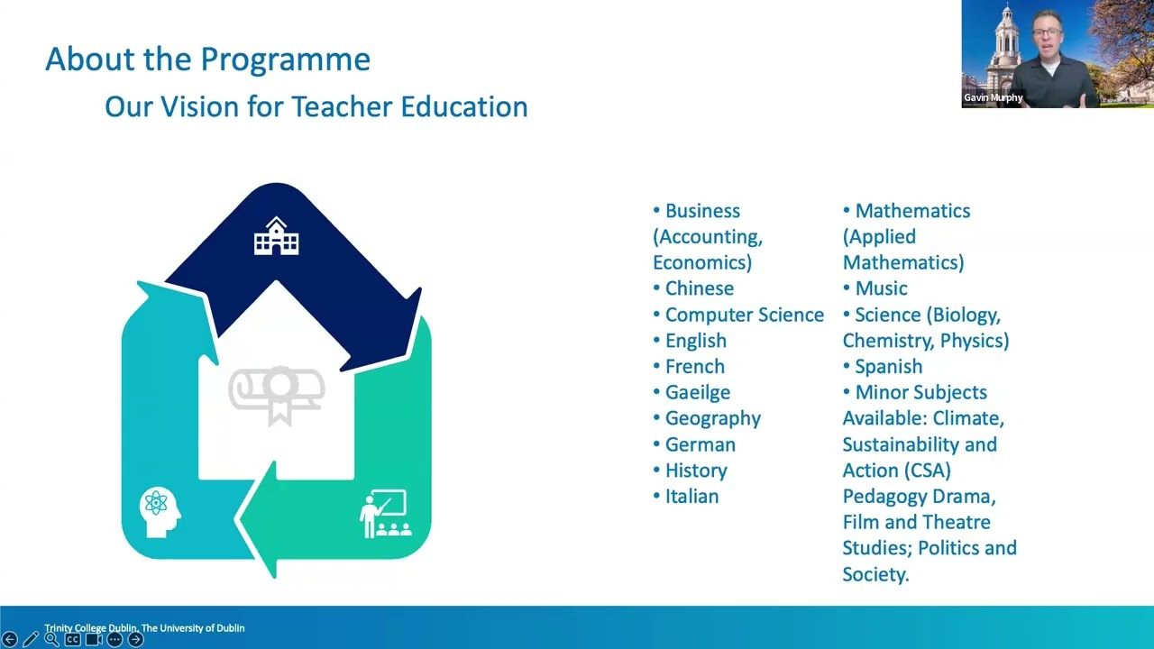Professional Master of Education in School of Education Trinity College Dublin Information Webinar