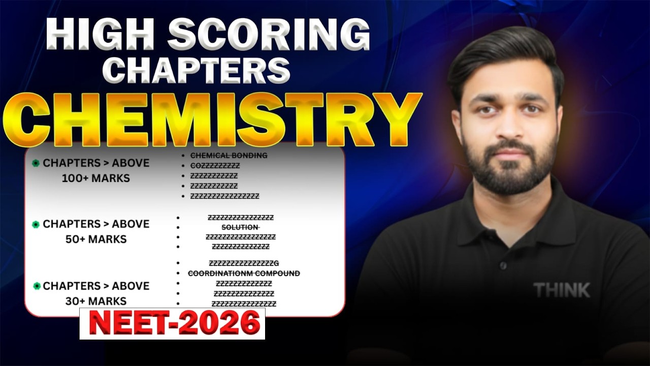 Don’t Ignore These Chemistry Chapters for NEET 2026 😱 | Smart Score Strategy