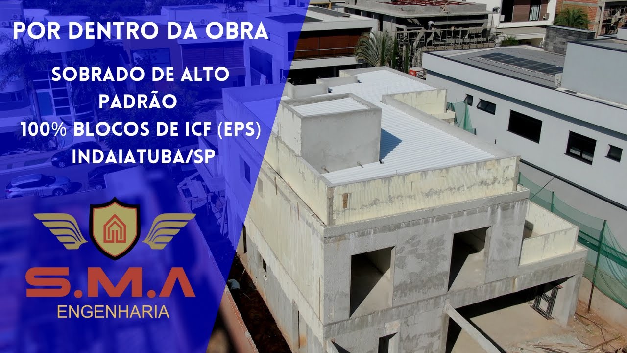 Sobrado de alto padr&atilde;o feito com 100% de blocos ICF (EPS) - Indaiatuba/SP
