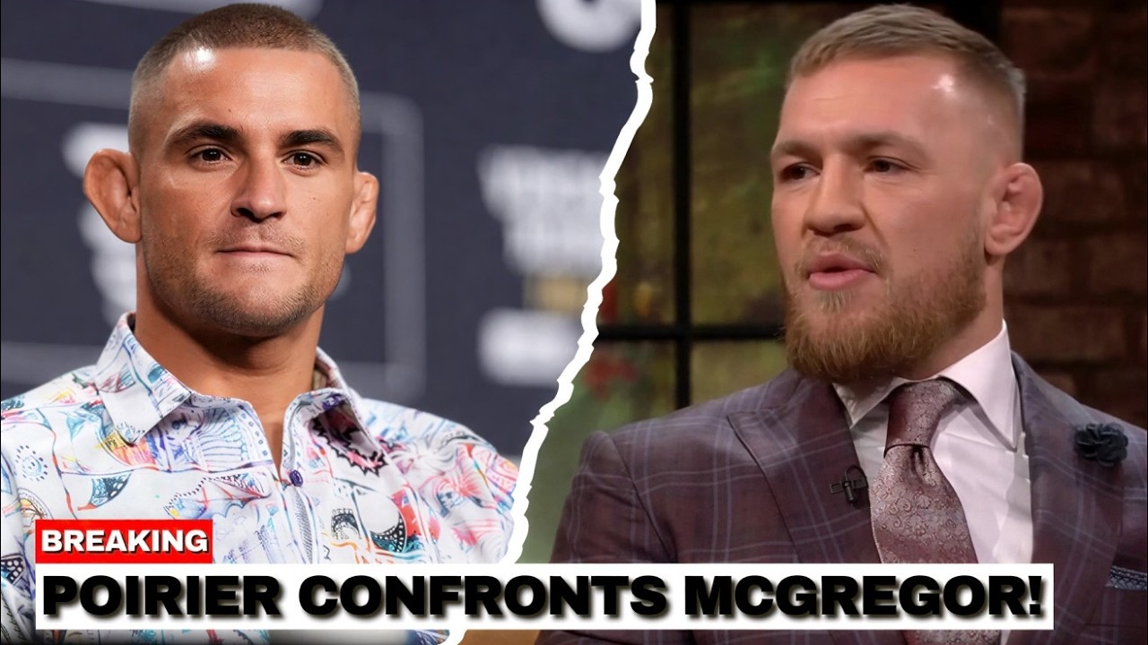 Dustin Poirier CONFRONTS Conor McGregor LIVE — Crowd ERUPTS!