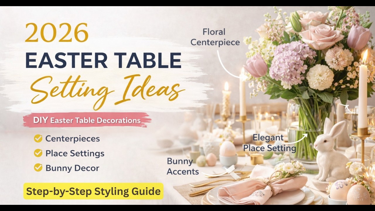 Smart Styling! 🐰 2026 Easter Table Setting Ideas Made Simple with DIY Decor