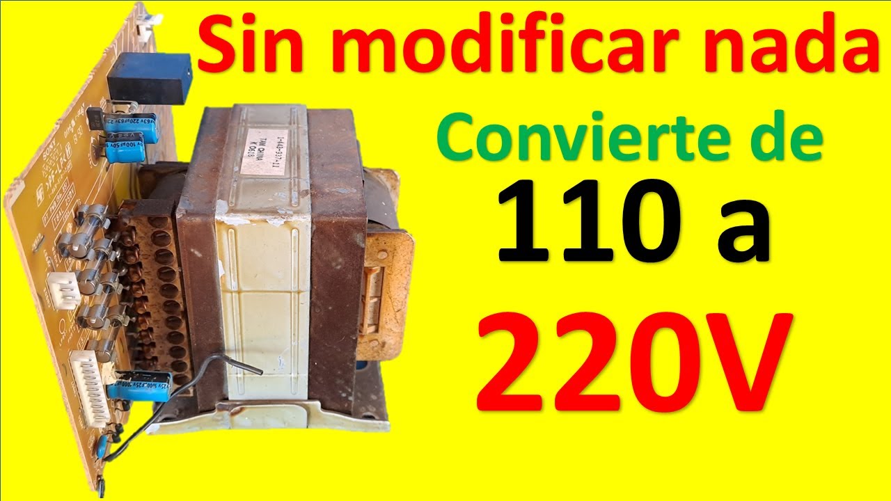 como hacer convertidor casero de 120V a 220V usando un transformador de estereo en desuso