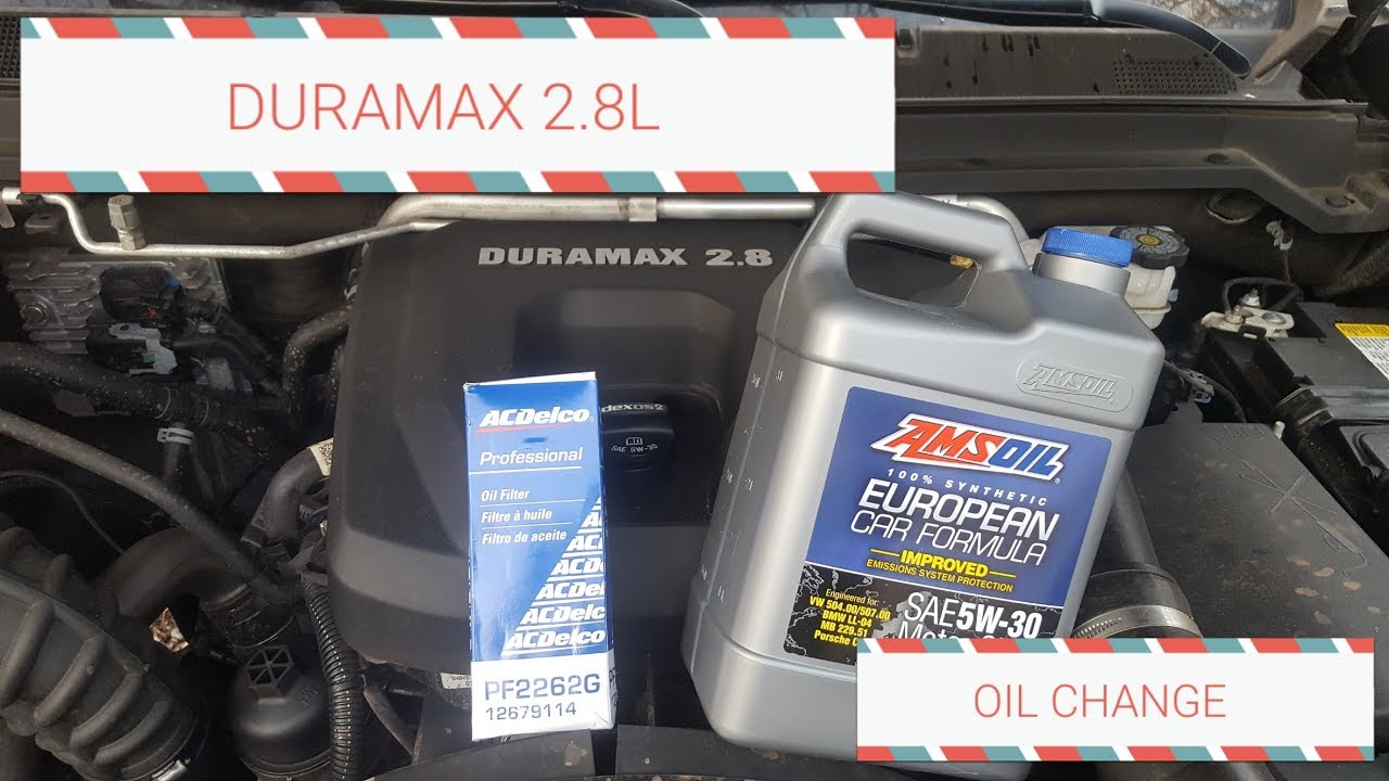 How to change the oil in the Duramax 2.8L ZR2