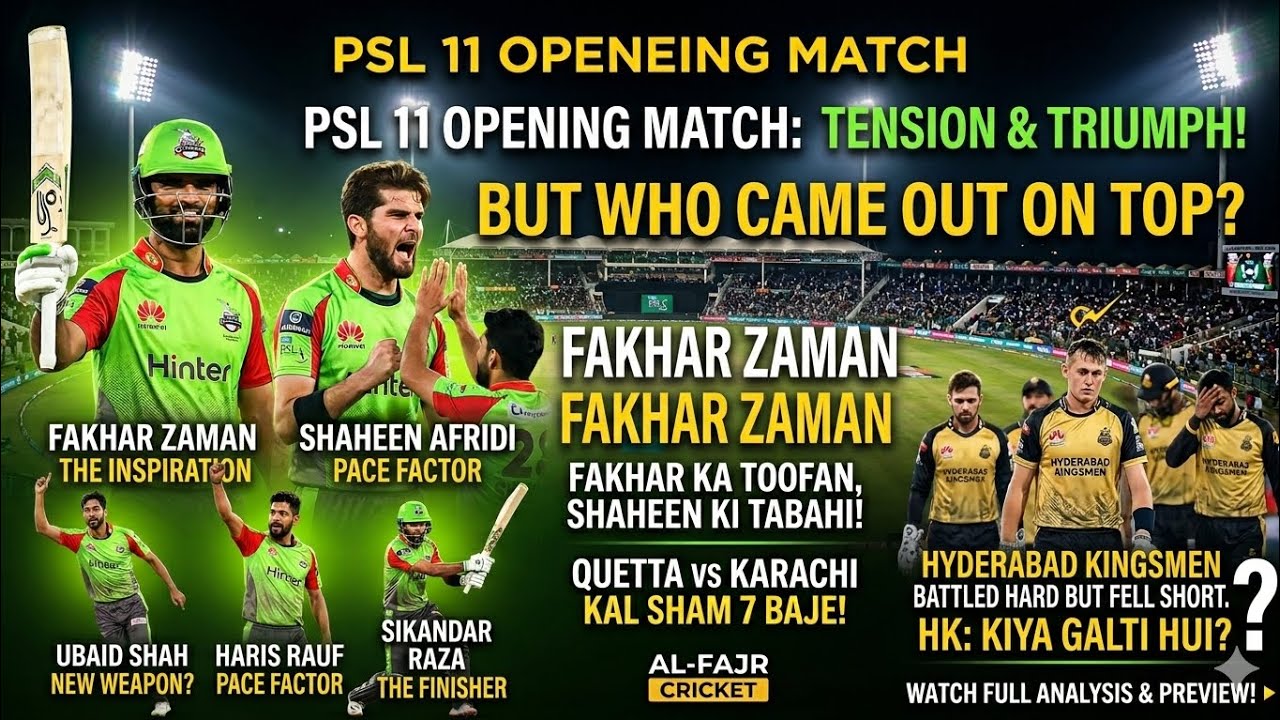 PSL 11: Lahore Qalandars vs Hyderabad Kingsmen Match Highlights | LQ Won by 69 Runs