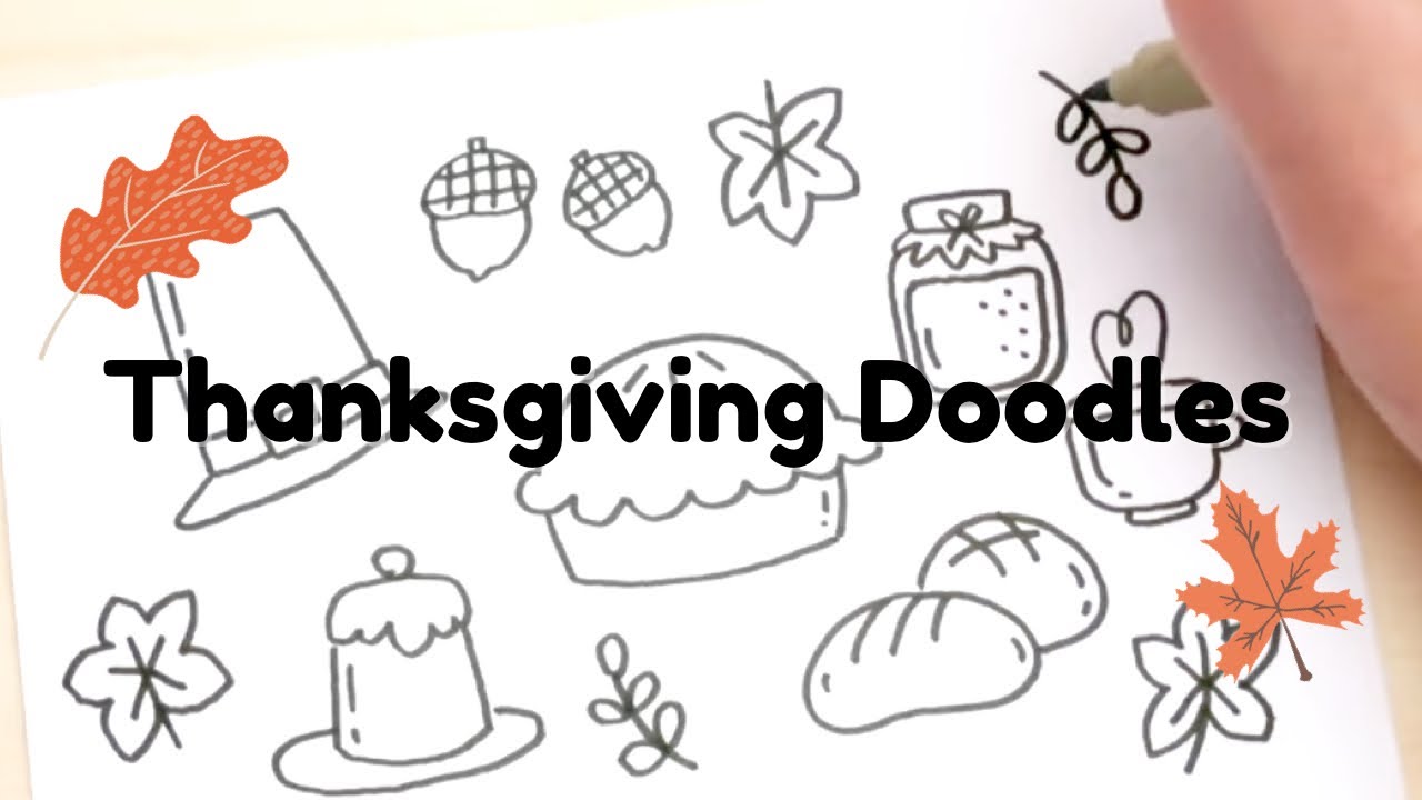 Let’s Draw! Thanksgiving / Autumn Doodles | Doodles by Sarah