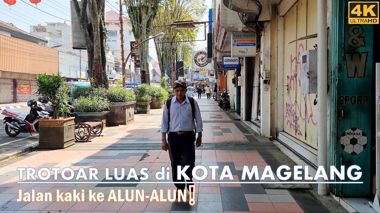 Pedestrian di KOTA MAGELANG❗luas dan okelah❕ nyaman buat pejalan kaki - Walking Around Magelang City