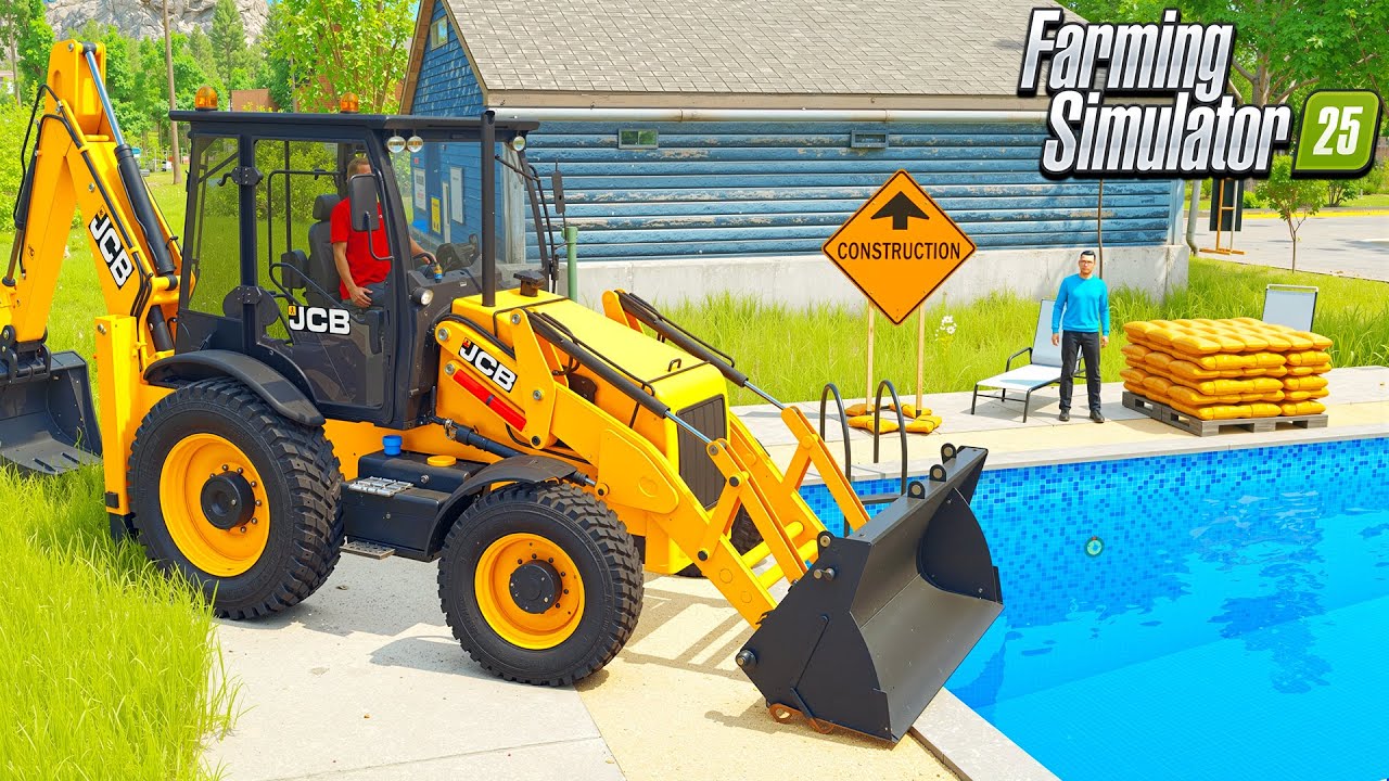 DIGGING OUT A POOL! | FARMING SIMULATOR 25