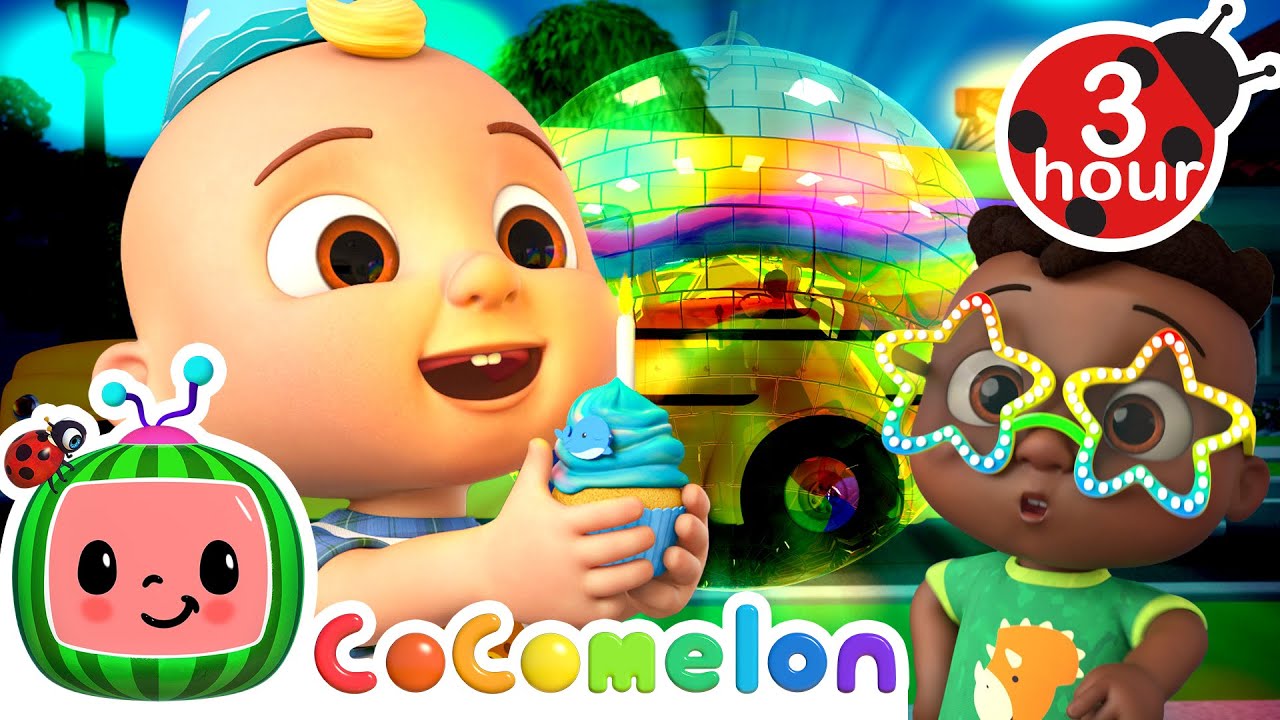 Wheels on JJ's Birthday Bus 🚌 CoComelon Nursery Rhymes and Kids Songs | 3 HOURS | After School Club