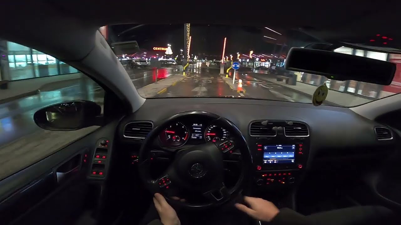 VW Golf 6 2.0 TDI City Night Drive POV Onboard