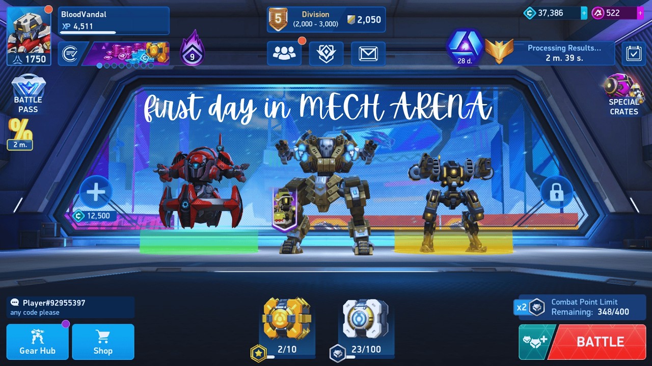 First day in Mech Arena