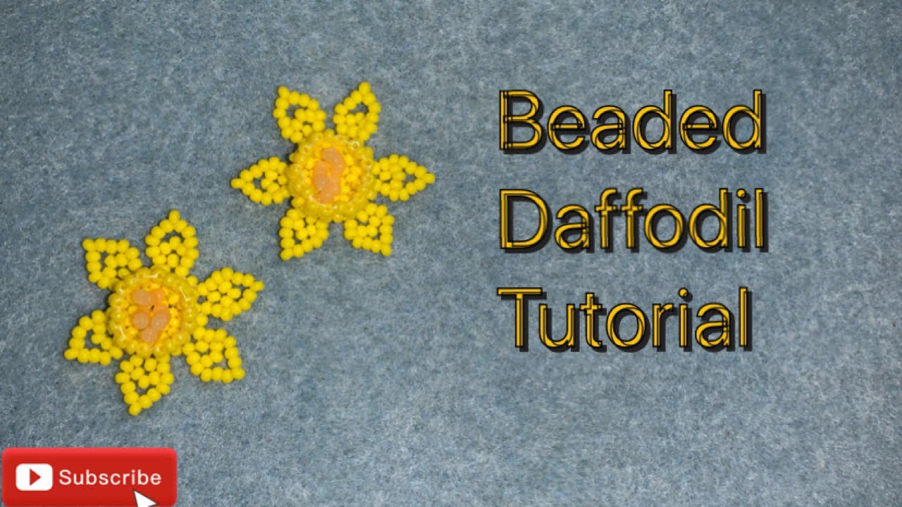 3D seed bead daffodil tutorial