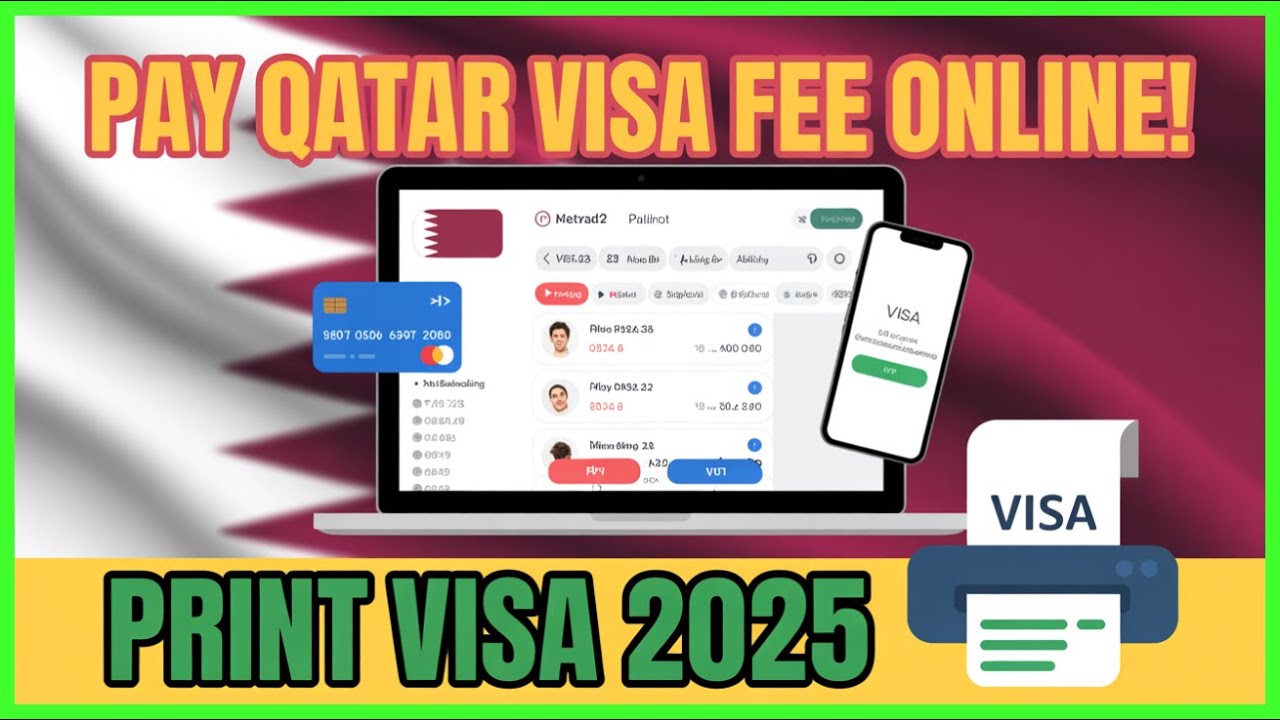 HOW TO PAY QATAR VISA FEE & PRINT VISA BY ONLINE2025 কাতার ভিসা ফি পেমেন্ট এবং প্রিন্ট করার সহজ নিয়ম