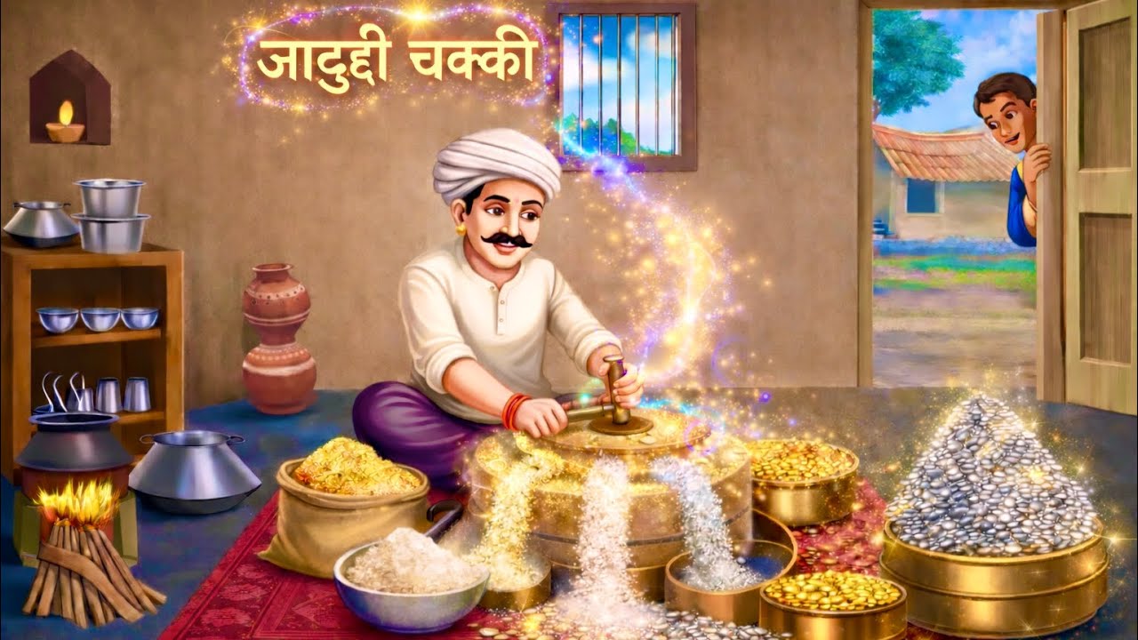 जादुई चक्की | Jadui Chakki | Hindi Kahaniya | Moral Stories | Cartoon Story | Dadimaa ki kahaniya 