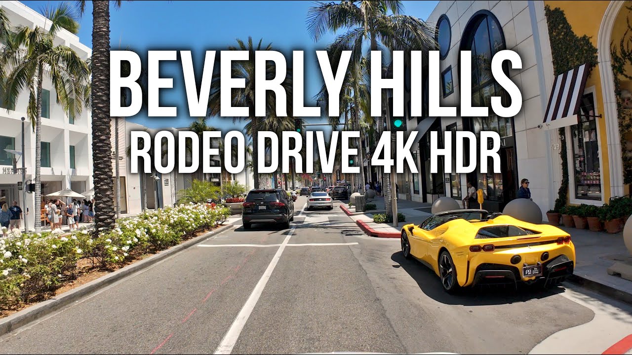 4K HDR Road Trip Video, Rodeo Drive in Beverly Hills 💸, RoadTrip U.S.A