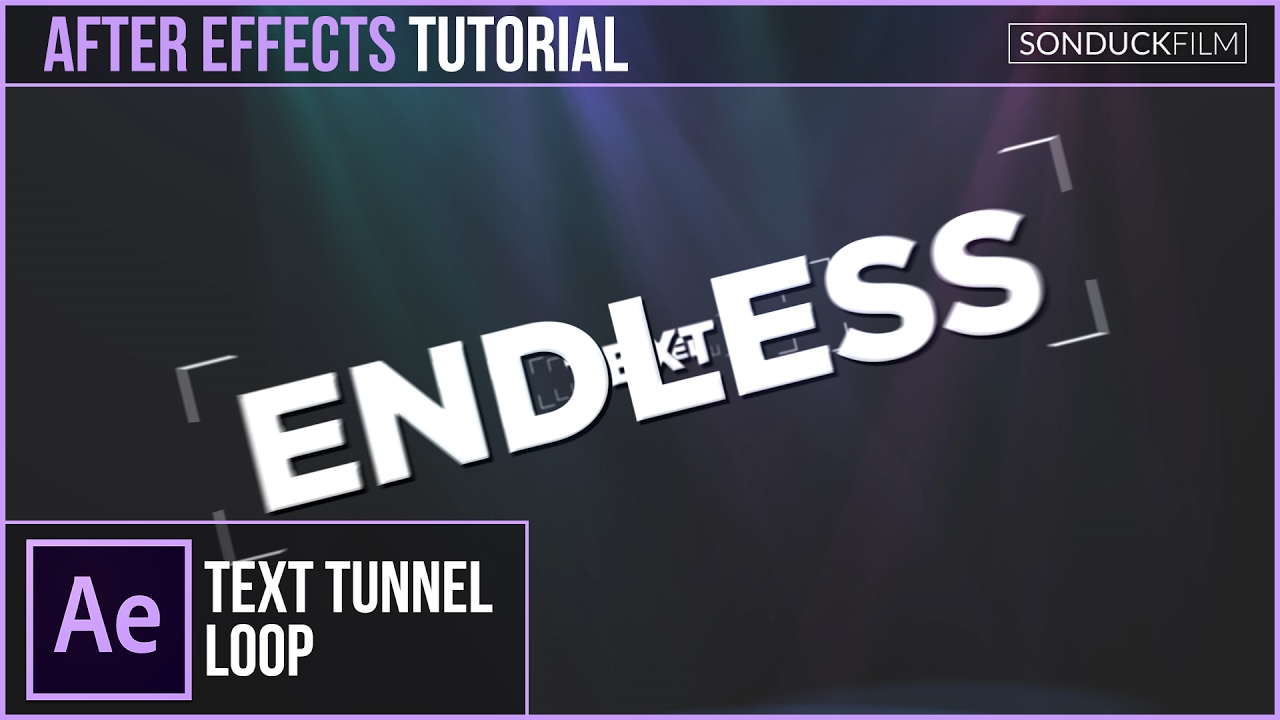 After Effects Tutorial: ENDLESS TEXT TUNNEL Loop - Typography