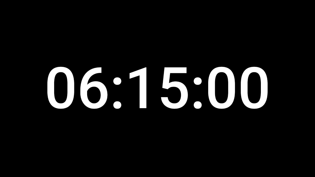 6 Hour 15 Minute Countdown