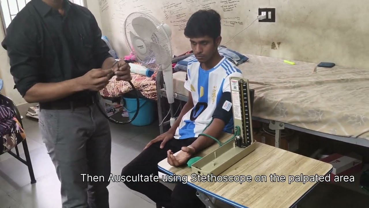How to measure Blood pressure using sphygmomanometer 