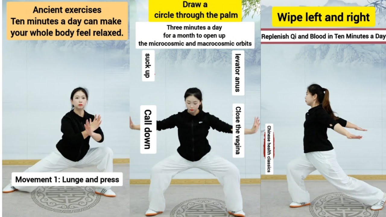 3-Minute Full-Body Taichi with 3 Beginner Moves | Replenish Qi and Blood in Ten Minutes a Day 