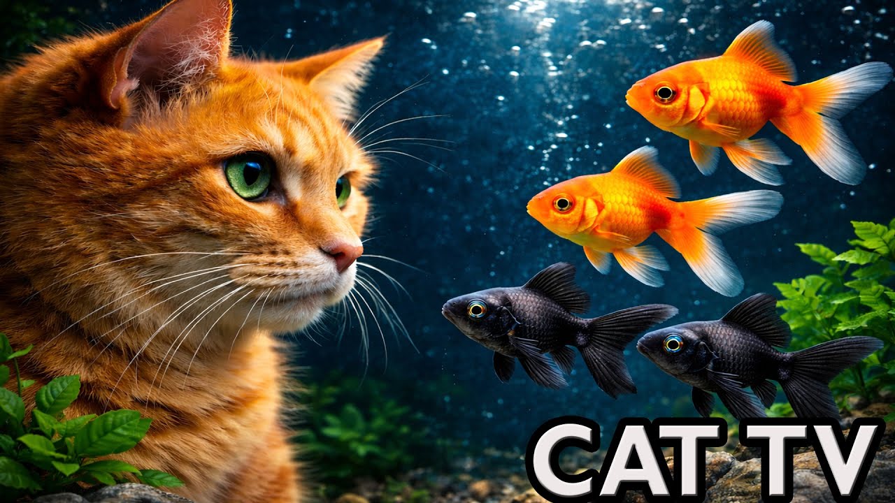 Cat TV for Cats to Watch 🐟 | 3 Hours Goldfish & Telescope Fish (4K, No Music)
