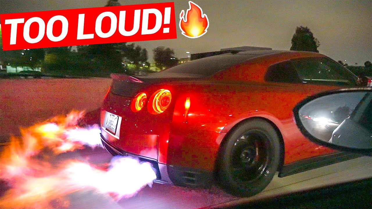 MY 700HP GTR SPITS HUGE FLAMES!!! **FLAMETHROWER**