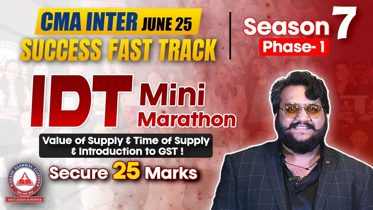 CMA Inter Indirect Tax Mini Marathon | Success Fast Track Season 7 Phase 1