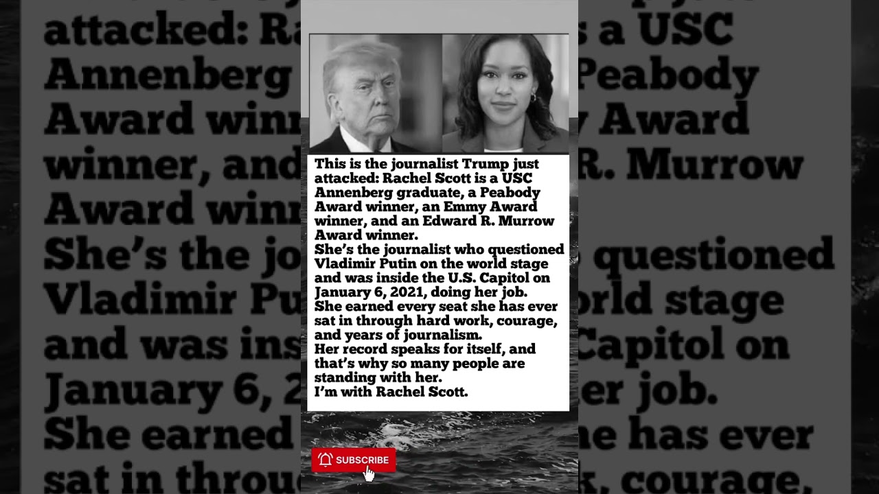 Trump&rsquo;s Attack on Rachel Scott Sparks Strong Reactions