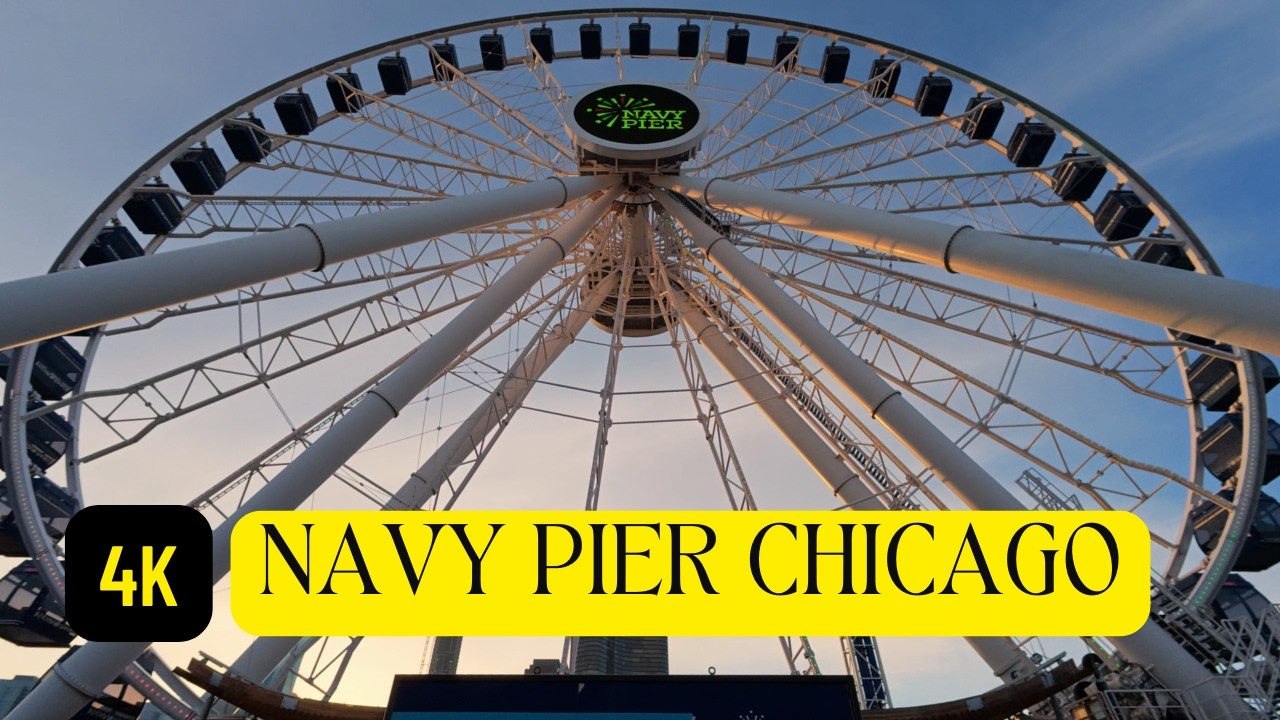 Chicago Navy Pier 4K 🇺🇸 | POV Full Walking Tour | Lake Michigan Views, Centennial Wheel & Skyline