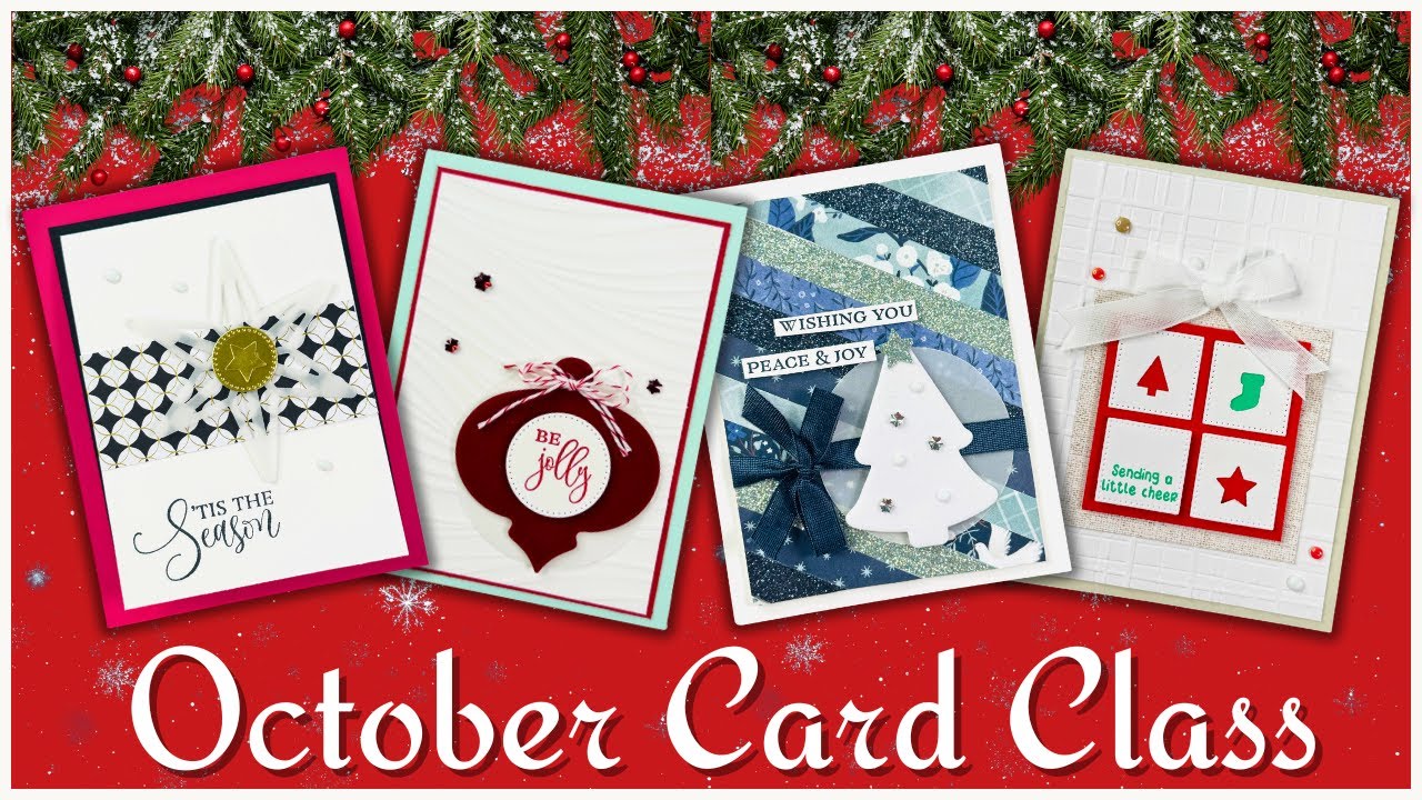 October Card Class 💌 - 4 Super CUTE & SIMPLE Cards You’ll LOVE & More! | Lunch Break with Ronda