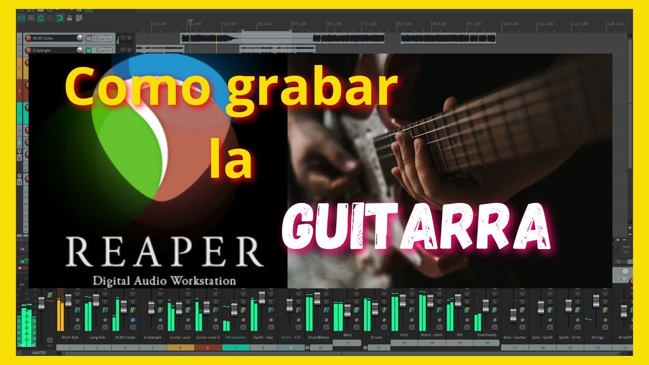 Tutorial Reaper: Como grabar guitarras, configuración del metrónomo, Paneo y Volumen