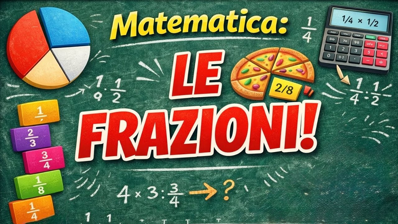 Le Frazioni (spiegate facile): teoria + 4 operazioni + esercizi | Lezione di Matematica