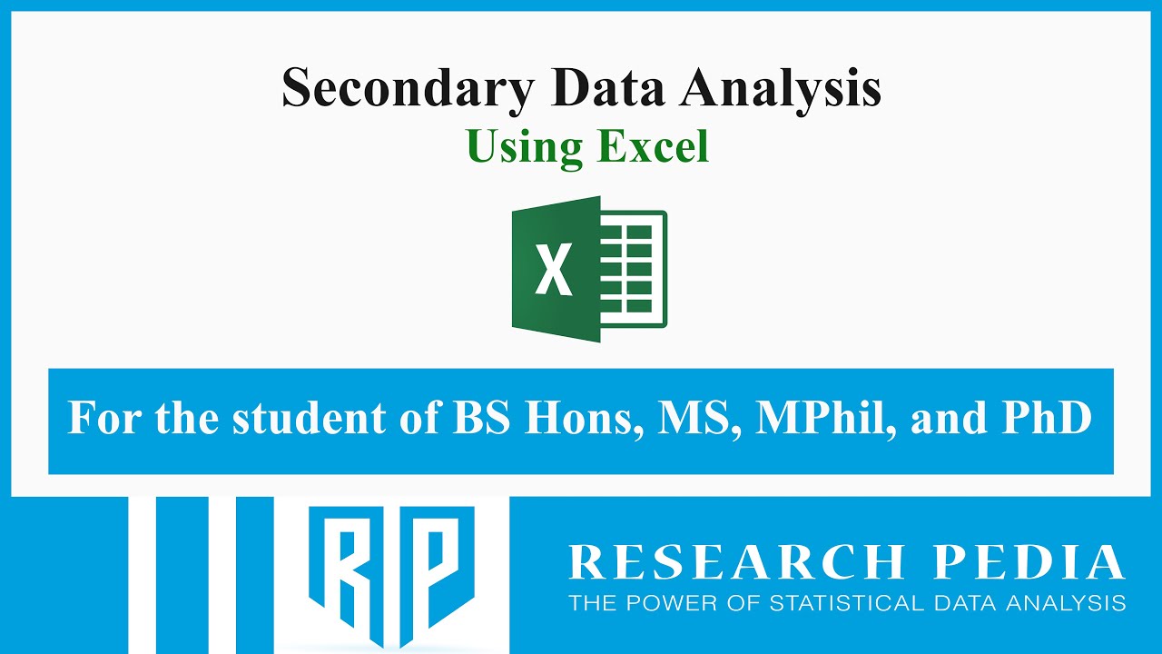 Secondary Data Analysis Using Excel