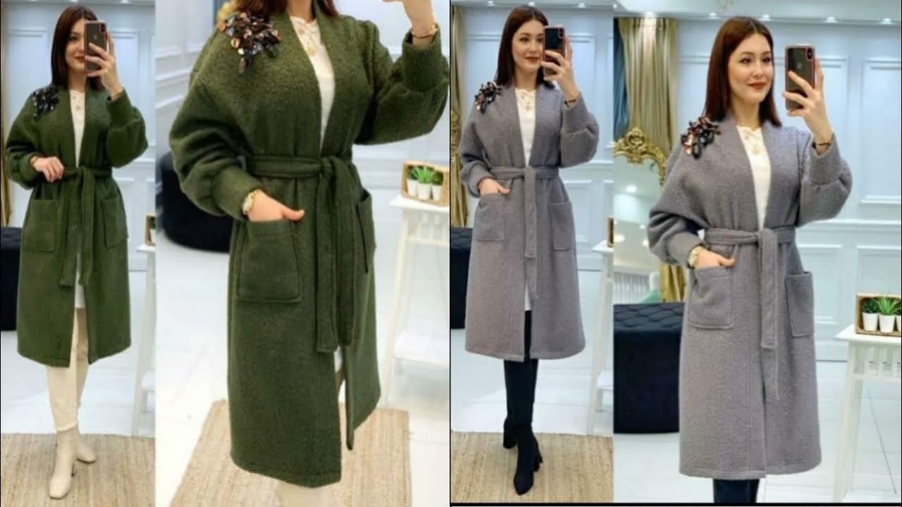 موديل رائع تفصيل وخياطة معطف شتوي